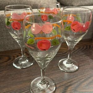Vintage set of 4 Franciscan Apple Wine/Water glasses